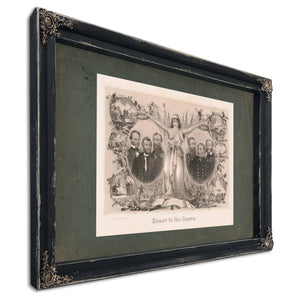 Honor to the Brave 1865 — Ebony Framed Canvas Print | Bella Frye