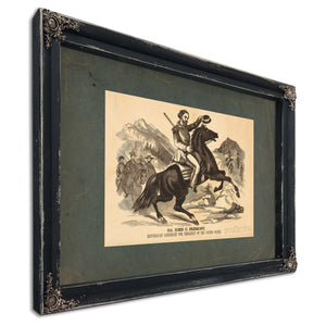 Col John C Fremont Republican Candidate for the President of the United Stat — Ebony Framed Canvas Print | Bella Frye