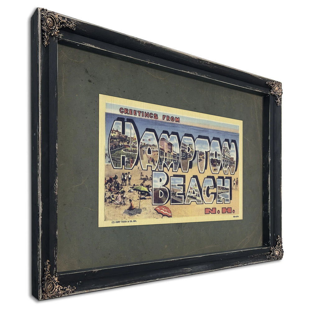 New Hampshire Hampton Beach — Ebony Framed Canvas Print | Bella Frye