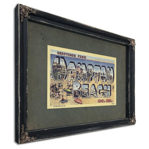 New Hampshire Hampton Beach — Ebony Framed Canvas Print | Bella Frye
