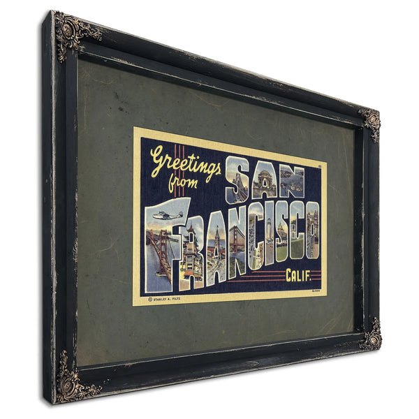 California San Francisco — Ebony Framed Canvas Print | Bella Frye