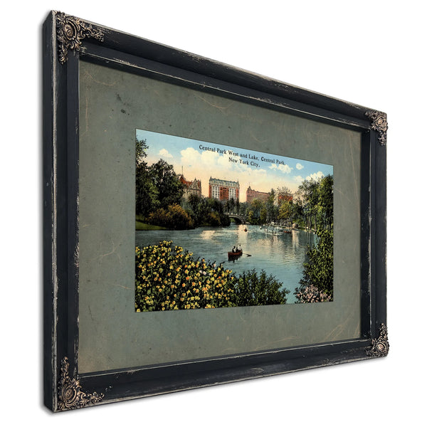 The Gilded Refuge Where Manhattans Elite Escaped to Waters Edge — Ebony Framed Canvas Print | Bella Frye