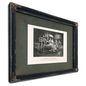 Burial of Desoto 1876 — Ebony Framed Canvas Print | Bella Frye