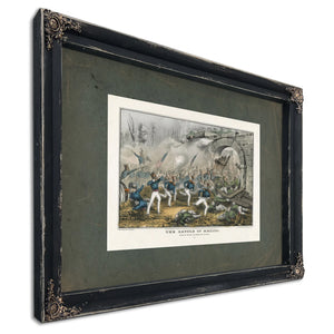 Battle of Mexico 1847 — Ebony Framed Canvas Print | Bella Frye