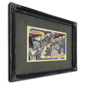 West Virginia — Ebony Framed Canvas Print | Bella Frye