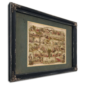Centennial Mirror 19th Century — Ebony Framed Canvas Print | Bella Frye