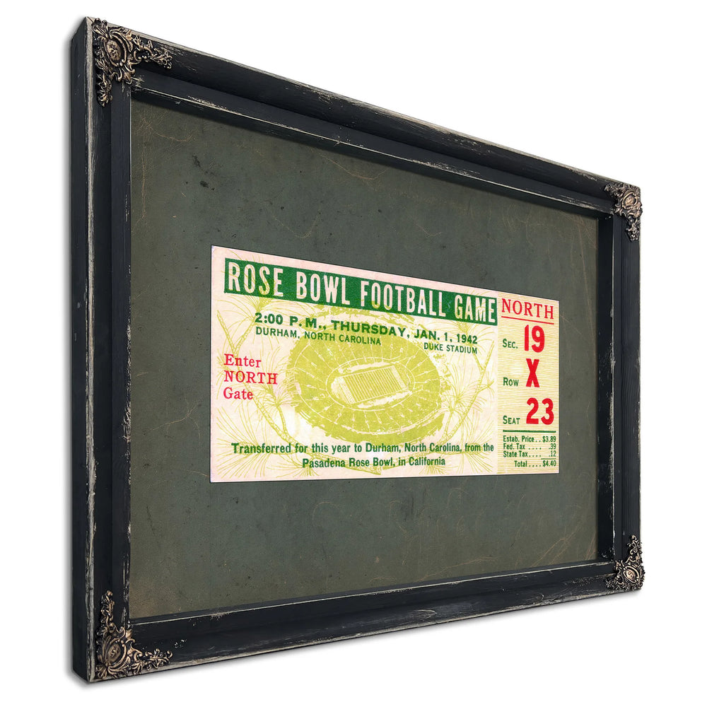 Rose Bowl Ticket 634918929 66fd9c — Ebony Framed Canvas Print | Bella Frye