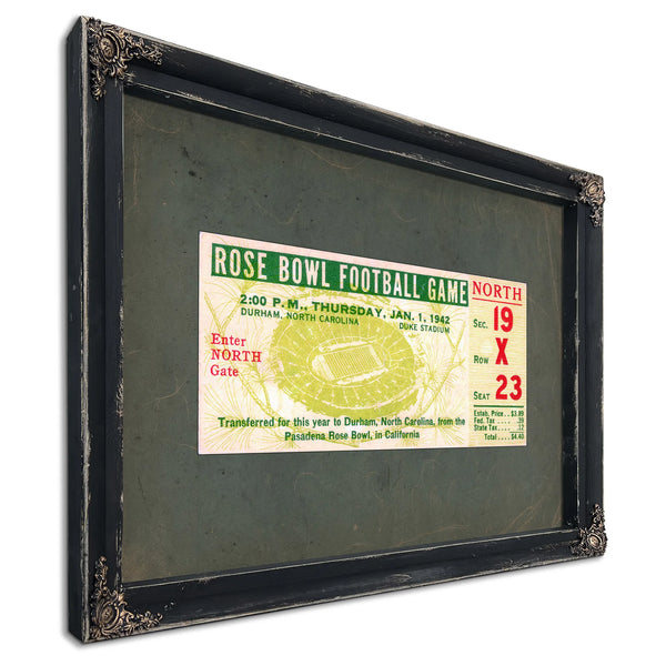 Rose Bowl Ticket 634918929 66fd9c — Ebony Framed Canvas Print | Bella Frye