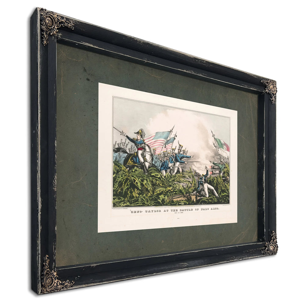 General Taylor at the Battle of Palo Alto May 8th 1846 1846 — Ebony Framed Canvas Print | Bella Frye