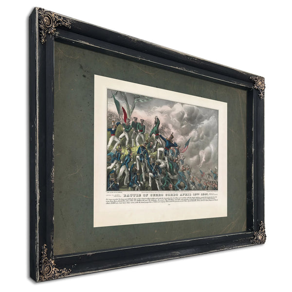 Battle of Cerro Cordo April 18th 1847 1847 — Ebony Framed Canvas Print | Bella Frye