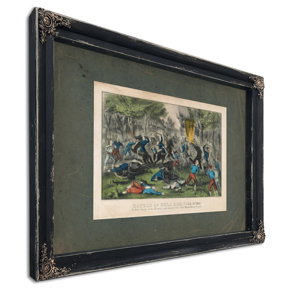 Battle of Bull Run Va July 21st 1861 1861 — Ebony Framed Canvas Print | Bella Frye