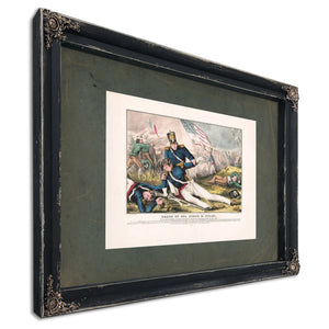 Death of Colonel Pierce M Butler of the South Carolina Palmetto Regiment at — Ebony Framed Canvas Print | Bella Frye