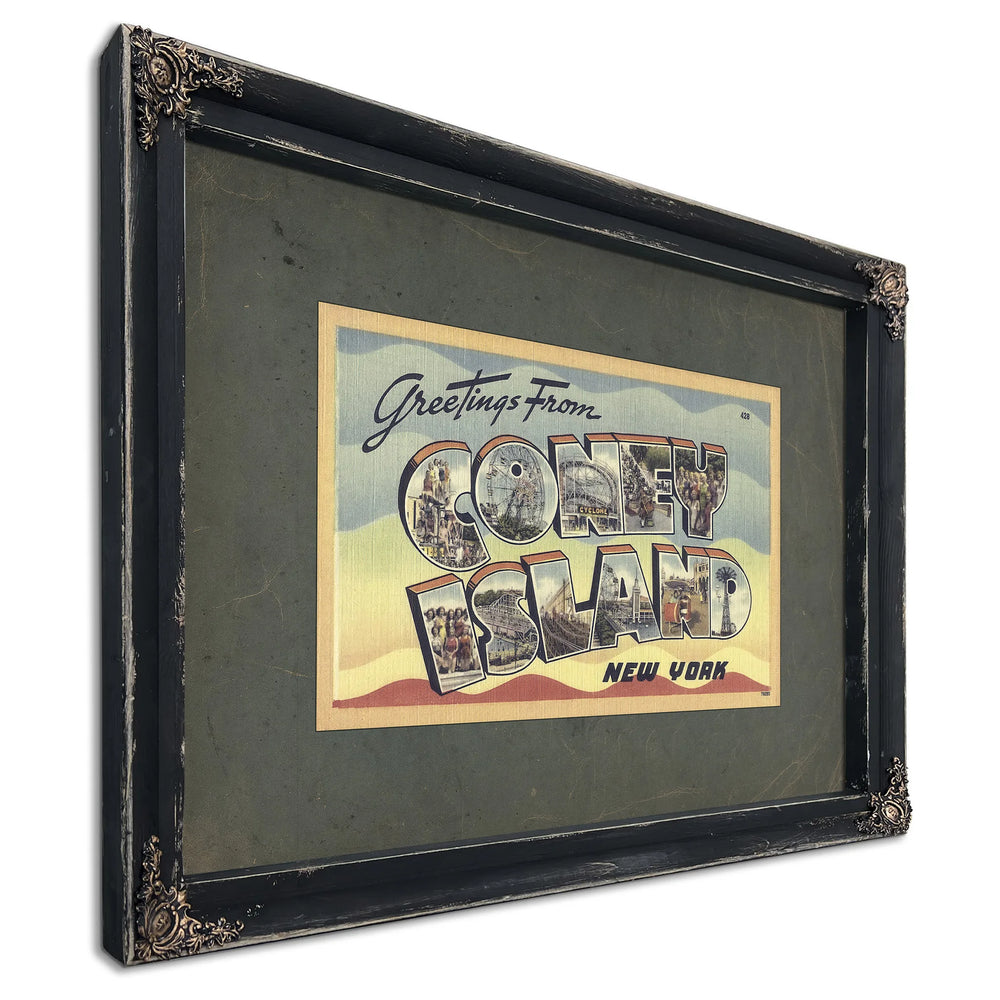 New York Coney Island — Ebony Framed Canvas Print | Bella Frye
