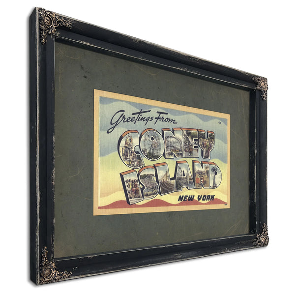 New York Coney Island — Ebony Framed Canvas Print | Bella Frye