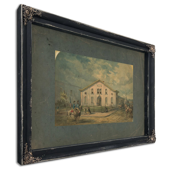 Armory of First City Troop Escorted Washington and Every President Since 186 — Ebony Framed Canvas Print | Bella Frye