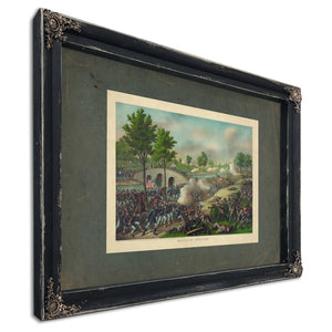 Battle of Antietamarmy of the Potomac_ Gen Geo B Mcclellan Comm Sept 17 1862 — Ebony Framed Canvas Print | Bella Frye