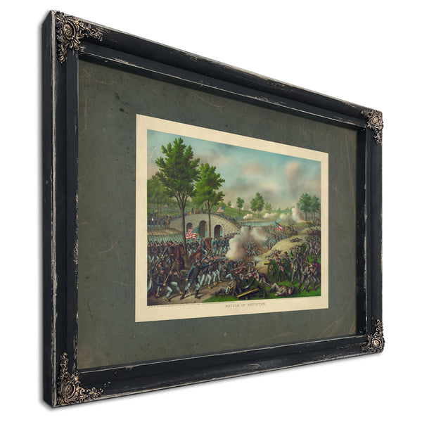 Battle of Antietamarmy of the Potomac_ Gen Geo B Mcclellan Comm Sept 17 1862 — Ebony Framed Canvas Print | Bella Frye