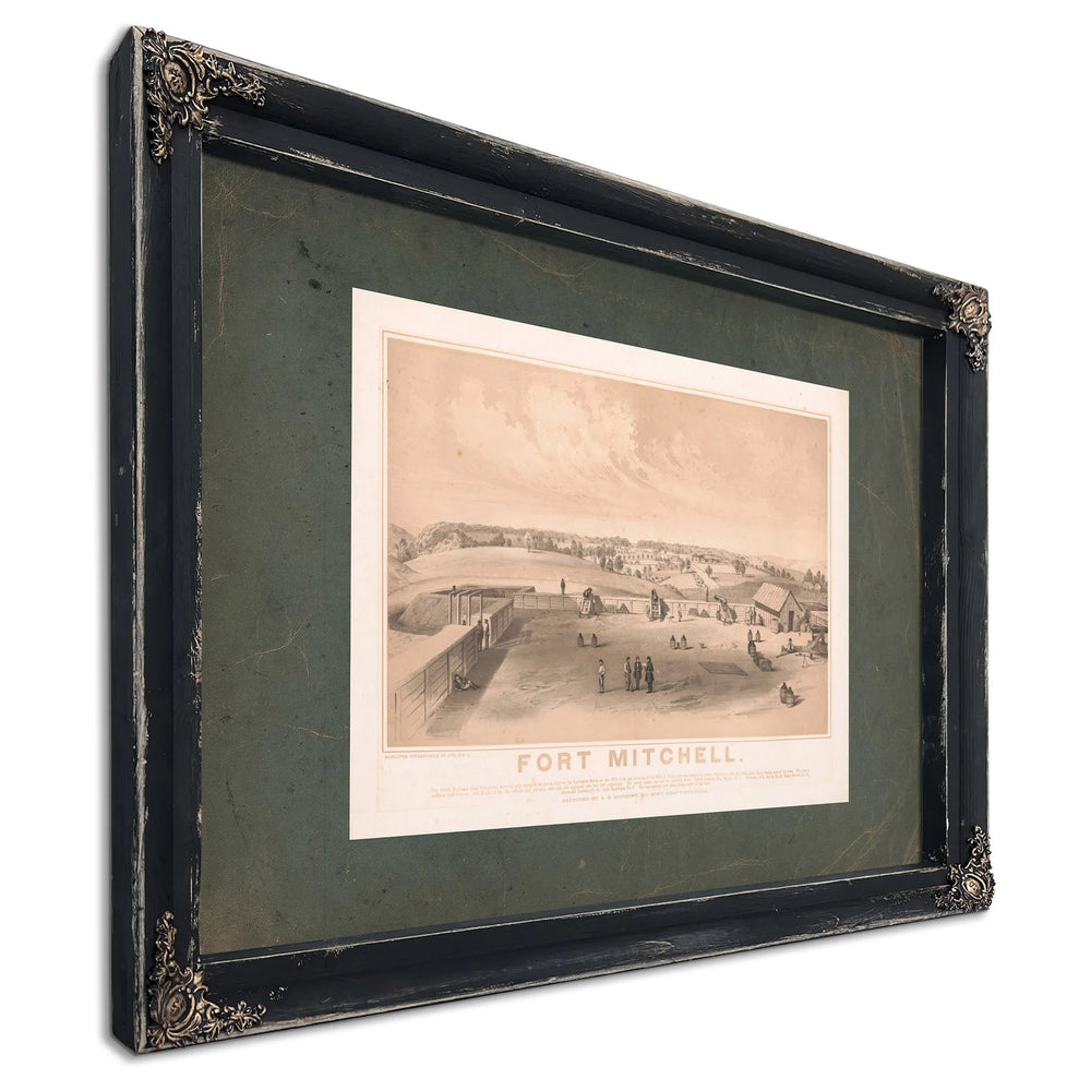Fort Mitchell 19th Century — Ebony Framed Canvas Print | Bella Frye