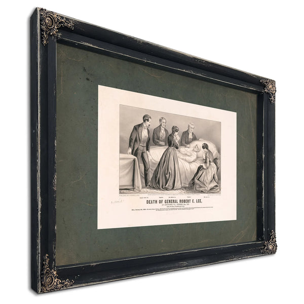 Death of General Robert E Lee at Lexington Va October 12th 187 Aged 62 Year — Ebony Framed Canvas Print | Bella Frye