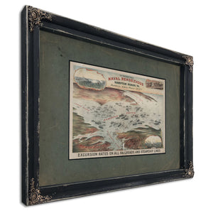 International Naval Rendezvous Hampton Roads Va 1893 — Ebony Framed Canvas Print | Bella Frye