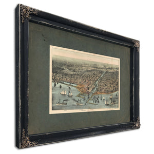 Chicago as it Was — Ebony Framed Canvas Print | Bella Frye
