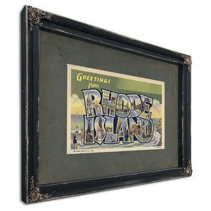 Rhode Island — Ebony Framed Canvas Print | Bella Frye