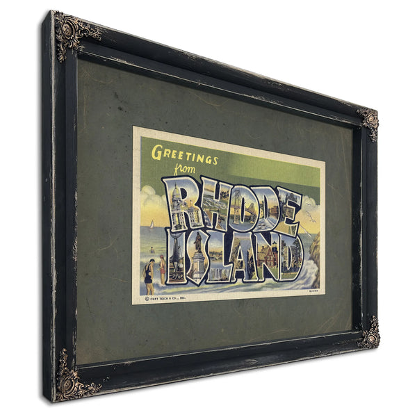 Rhode Island — Ebony Framed Canvas Print | Bella Frye
