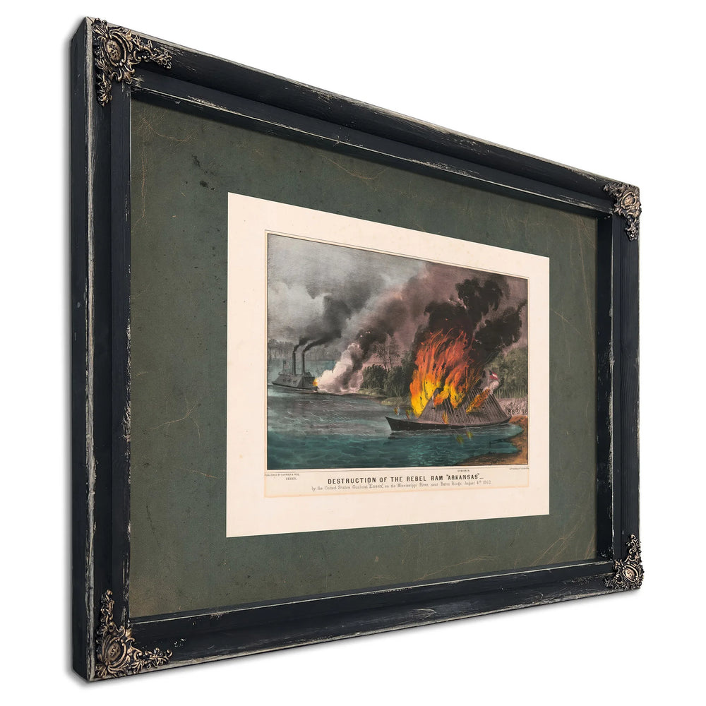 Destruction of the Rebel Ram Arkansas_ by the United States Gunboat Essex on