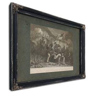 Fall of Lieutenant Colonel Henry Clay Junior 1855 — Ebony Framed Canvas Print | Bella Frye