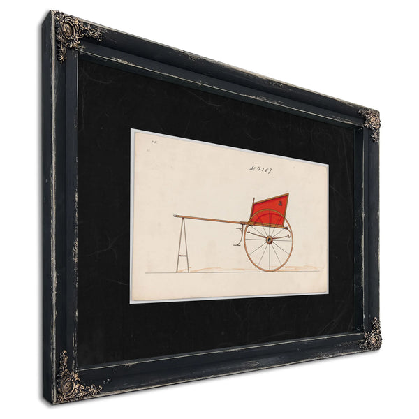 Mail Cart — Ebony Framed Canvas Print | Bella Frye