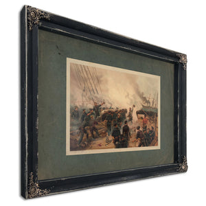 Kearsarce and Alabama 1887 — Ebony Framed Canvas Print | Bella Frye
