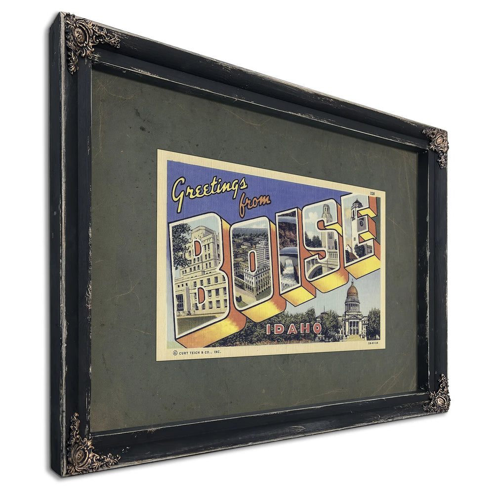 Idaho Boise — Ebony Framed Canvas Print | Bella Frye