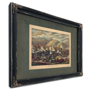 Battle of the Big Horn 1889 — Ebony Framed Canvas Print | Bella Frye
