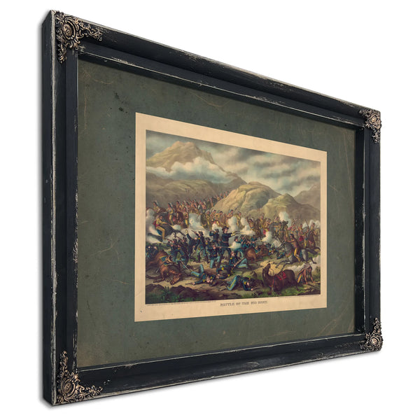 Battle of the Big Horn 1889 — Ebony Framed Canvas Print | Bella Frye