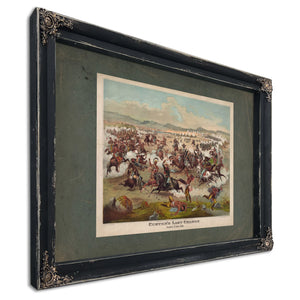 Custers Last Charge 1876 — Ebony Framed Canvas Print | Bella Frye