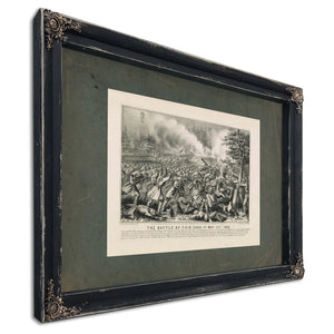 Battle of Fair Oaks Va May 31st 1862 1862 — Ebony Framed Canvas Print | Bella Frye