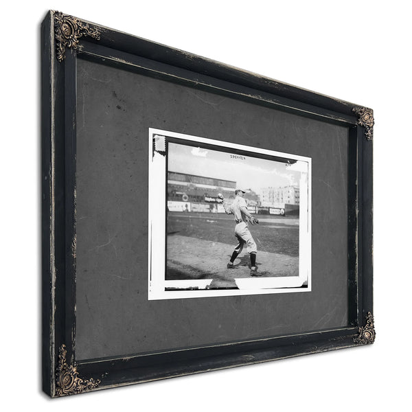Tris Speaker Boston Al Baseball — Ebony Framed Canvas Print | Bella Frye