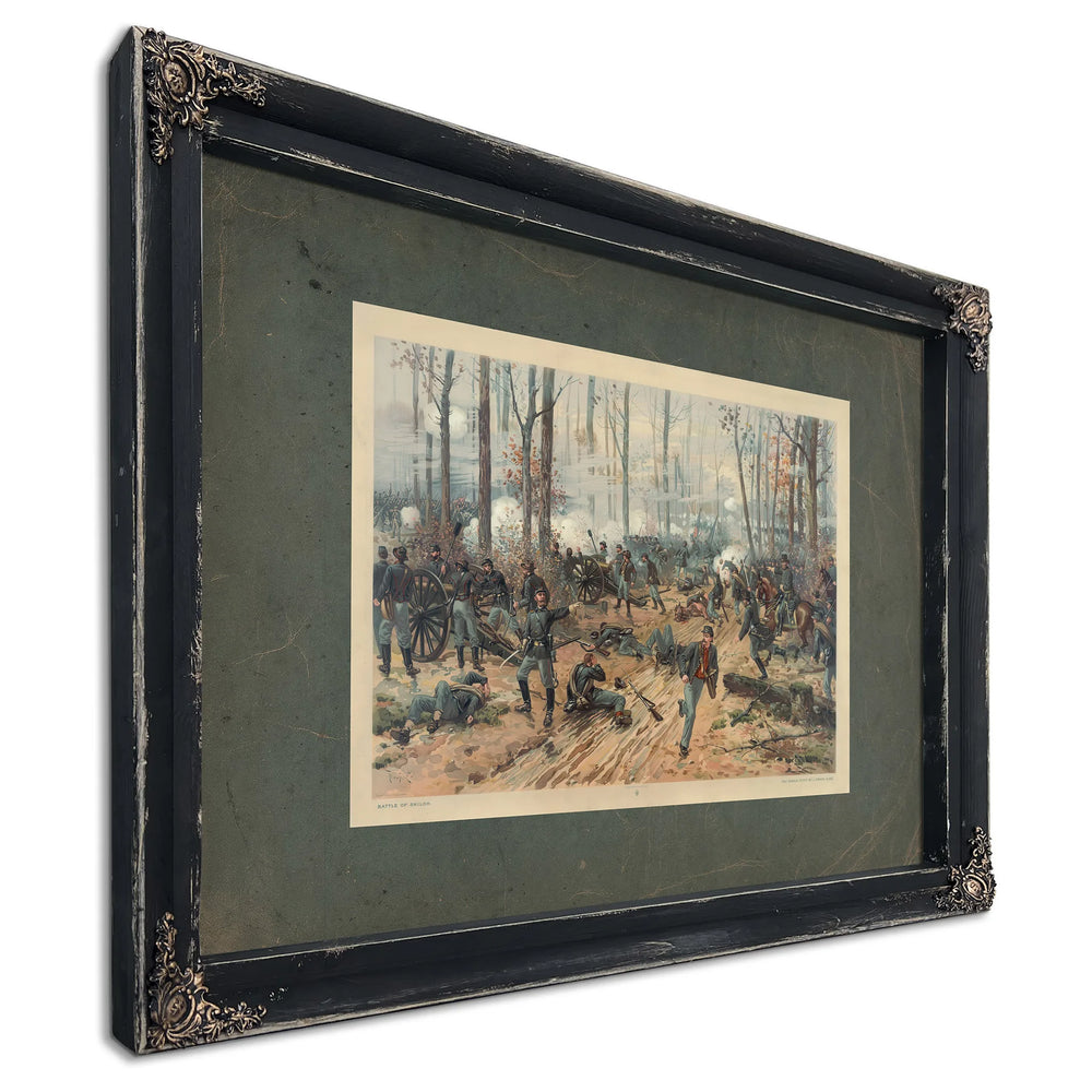 Battle of Shiloh 1888 — Ebony Framed Canvas Print | Bella Frye