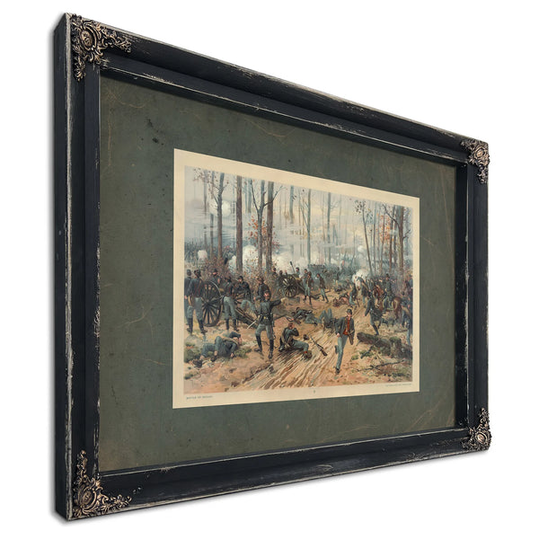 Battle of Shiloh 1888 — Ebony Framed Canvas Print | Bella Frye
