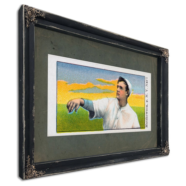 E92 Dockman and Sons Christy Mathewson — Ebony Framed Canvas Print | Bella Frye