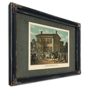 Abraham Lincolns Return Home After His Successful Campaign for the Presidency — Ebony Framed Canvas Print | Bella Frye