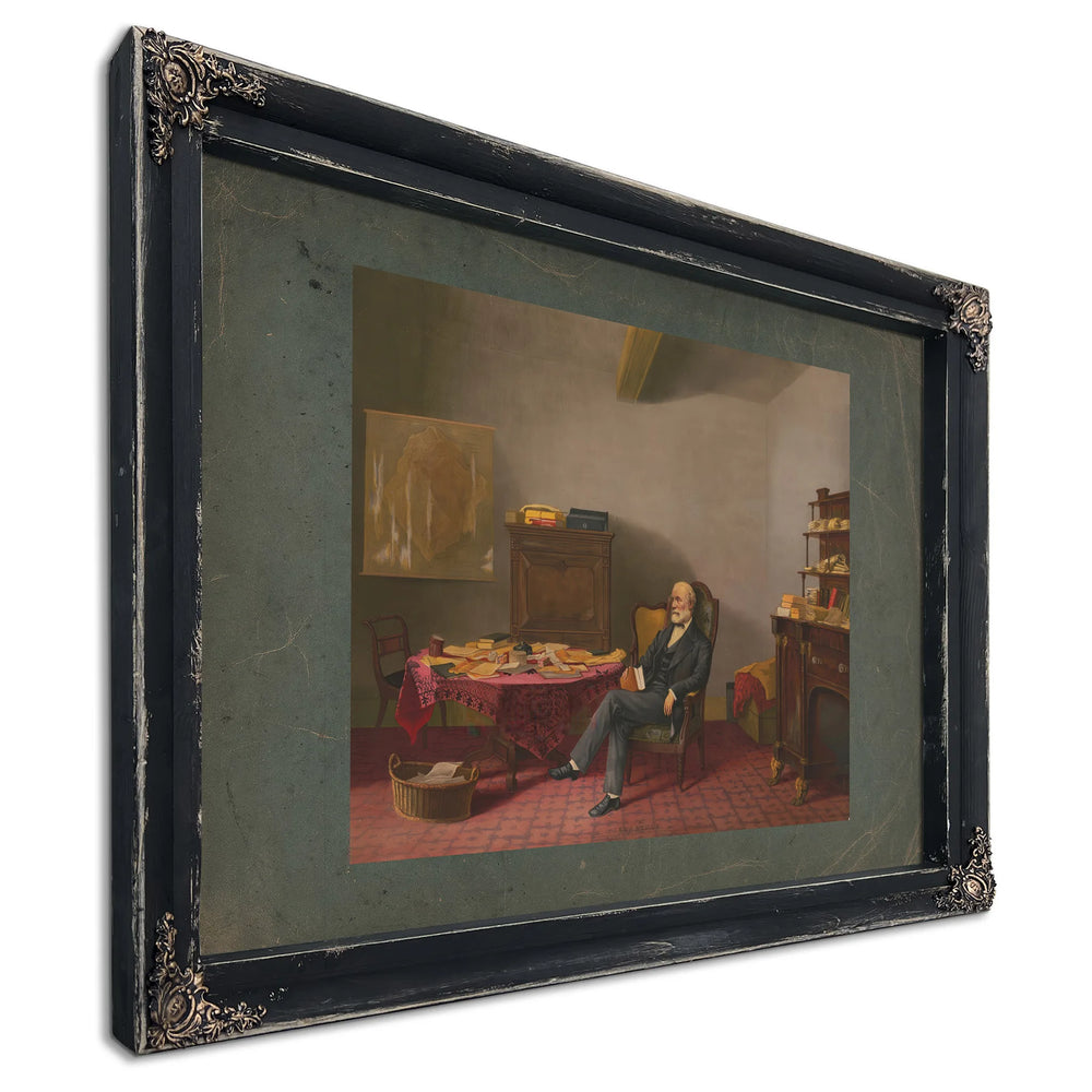 Lees Study 19th Century — Ebony Framed Canvas Print | Bella Frye