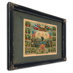 All United for Liberty! 1917 — Ebony Framed Canvas Print | Bella Frye