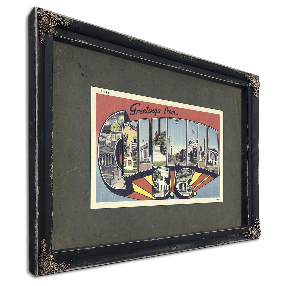 South Carolina Columbia — Ebony Framed Canvas Print | Bella Frye