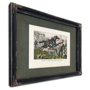 Battle of Resaca De La Palma May 9th 1846 Capture of Genl Vega by the Gallan — Ebony Framed Canvas Print | Bella Frye