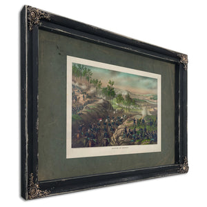 Battle of Resacamay 13 to 16 1864 1889 — Ebony Framed Canvas Print | Bella Frye