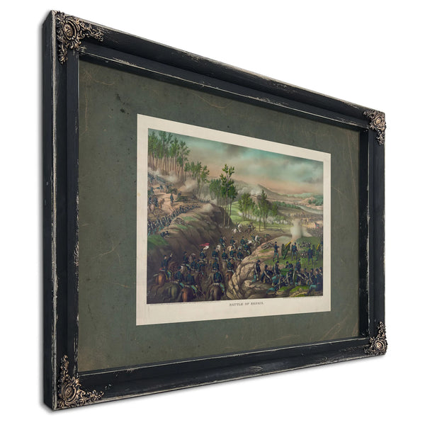 Battle of Resacamay 13 to 16 1864 1889 — Ebony Framed Canvas Print | Bella Frye