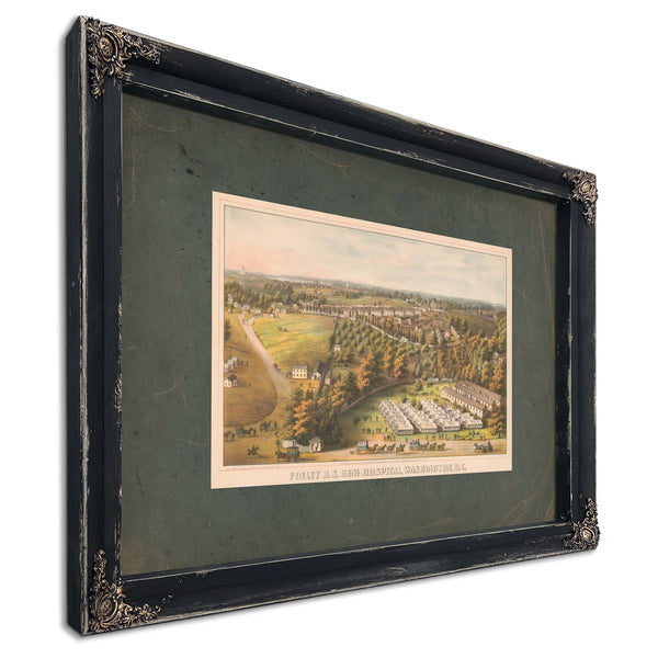 Finley Us General Hospital Washington Dc 1864 — Ebony Framed Canvas Print | Bella Frye