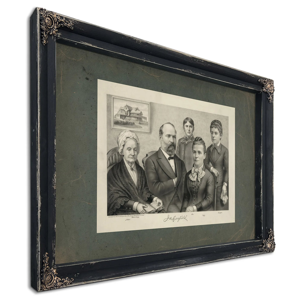 James Abram Garfield 1881 — Ebony Framed Canvas Print | Bella Frye