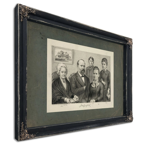 James Abram Garfield 1881 — Ebony Framed Canvas Print | Bella Frye